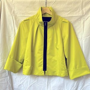 Carlisle Fashion Coat, Pleated, Large Collar & Cuffed Sleeves, Moto Style Zipper